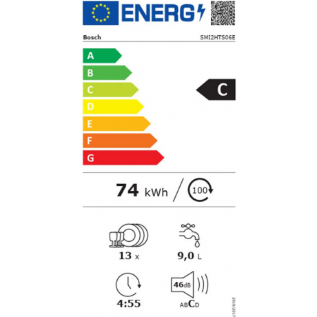 BOSCH SMI2HTS06E Εντοιχιζόμενο Πλυντήριο Πιάτων 60cm